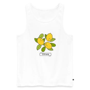 Citrons - Männer Premium Bio Tank Top - Weiß - Vorne - AI Model Male 178 light (178cm)