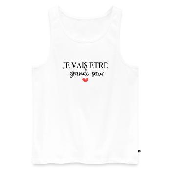 I'm going to be a big sister - Men's Premium Organic Tank Top - white - Front - Michal (187cm)