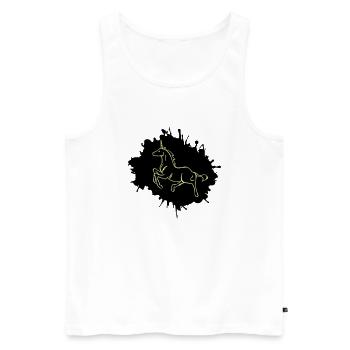 Unicorn blobs - Men's Premium Organic Tank Top - white - Front - Michal (187cm)