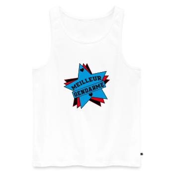 BEST GENDARME - Men's Premium Organic Tank Top - white - Front - Michal (187cm)
