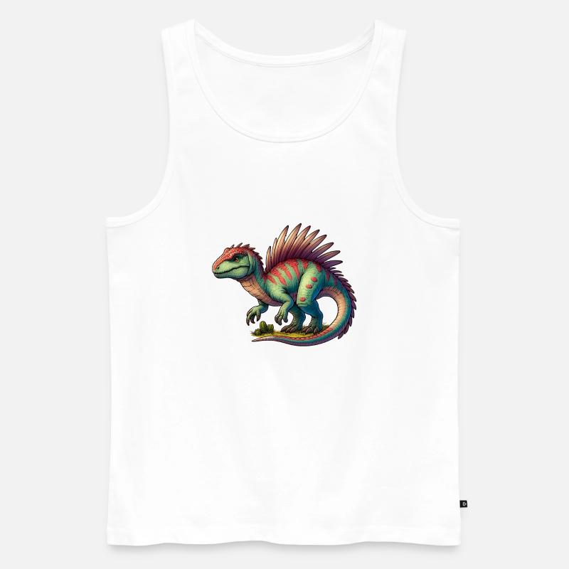 Riesiger Dinosaurier - Erdriese - Männer Premium Bio Tank Top - Weiß