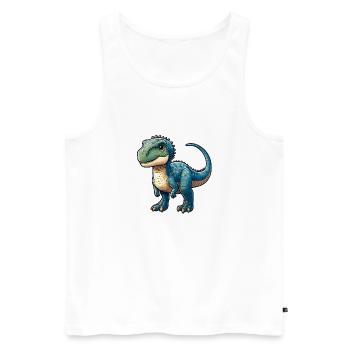 Wild Animal Dinosaur - Men's Premium Organic Tank Top - white - Front - AI Model Male 178 light (178cm)