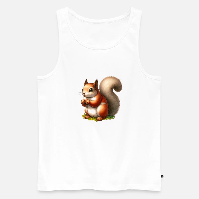 Eichhörnchen - Männer Premium Bio Tank Top - Weiß