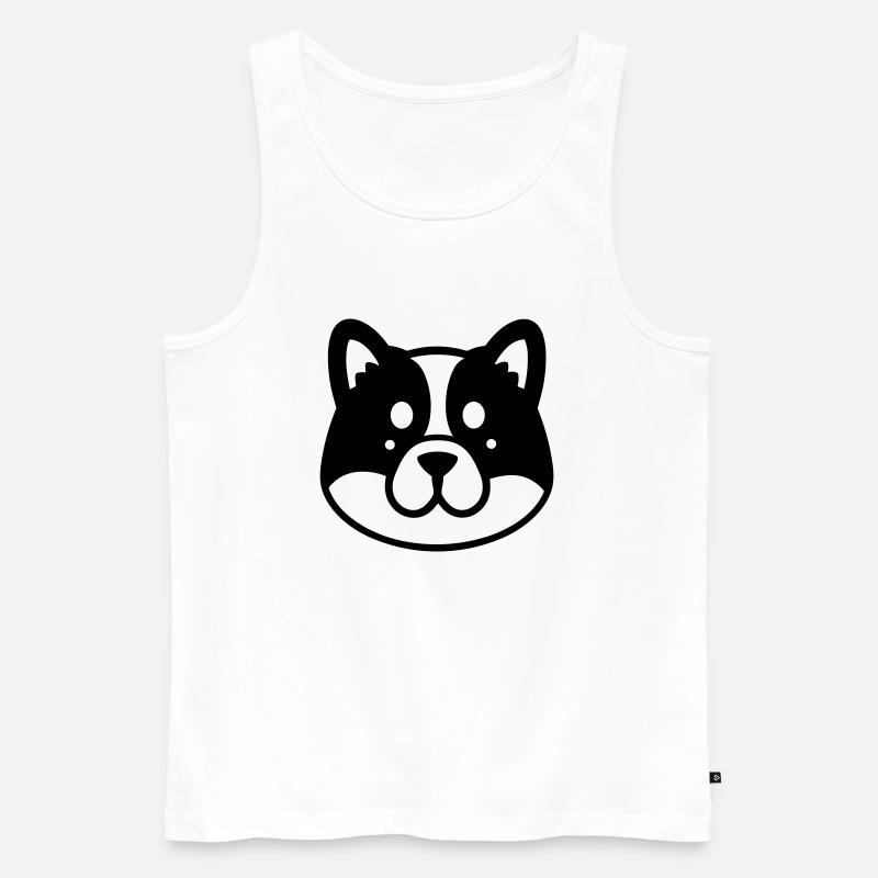 Hund - Männer Premium Bio Tank Top - Weiß