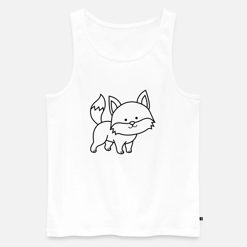 fuchs - Männer Premium Bio Tank Top - Weiß