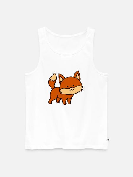 fuchs - Männer Premium Bio Tank Top - Weiß