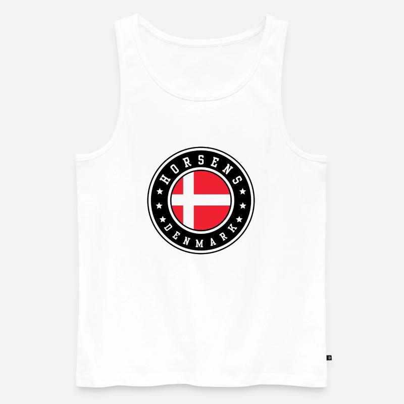 Horsens Dänemark - Männer Premium Bio Tank Top - Weiß