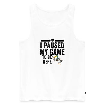 Fun Gift for Gamer Gaming Video Games - Men's Premium Organic Tank Top - white - Front - AI Model Male 178 light (178cm)