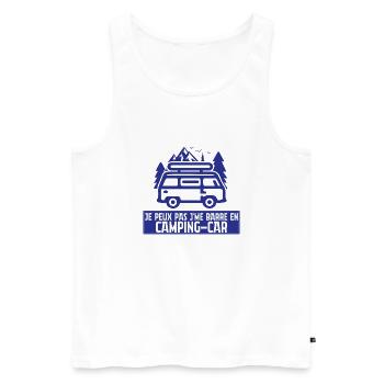 I can't I leave in a camper van - Men's Premium Organic Tank Top - white - Front - Michal (187cm)