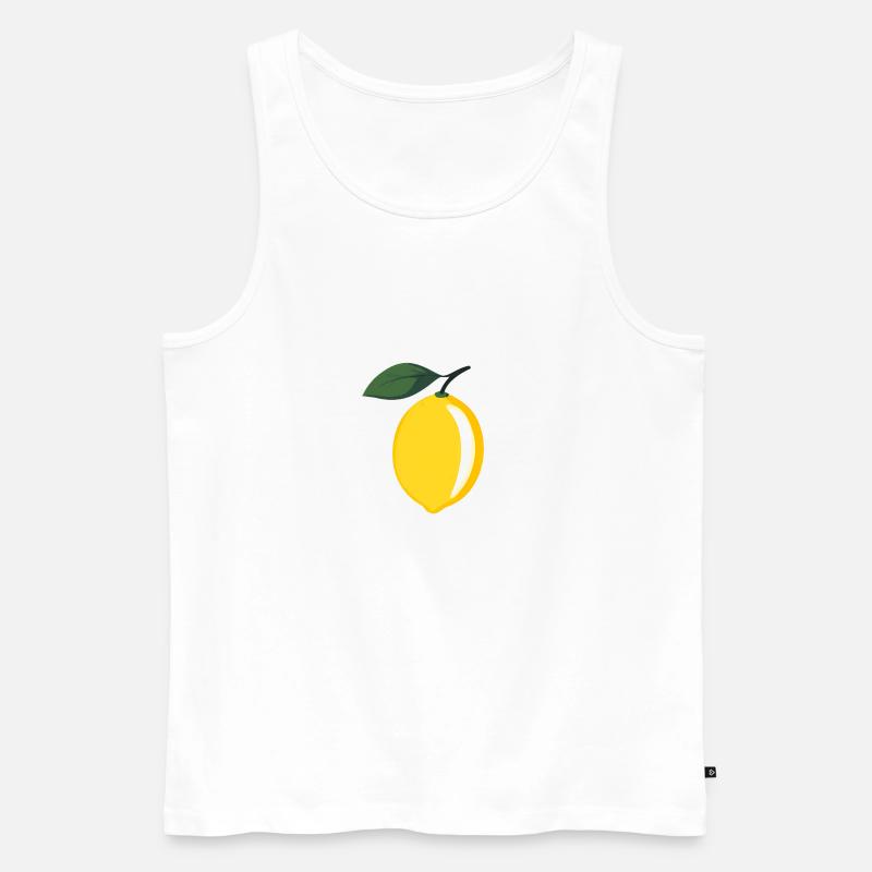 lemon - Männer Premium Bio Tank Top - Weiß