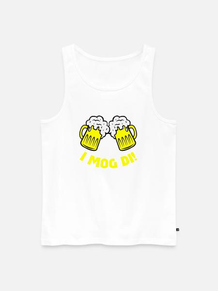 beer i mog di - Men's Premium Organic Tank Top - white