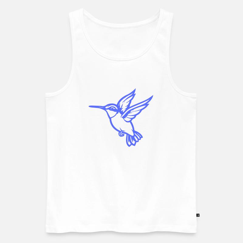 kolibri vogel - Männer Premium Bio Tank Top - Weiß