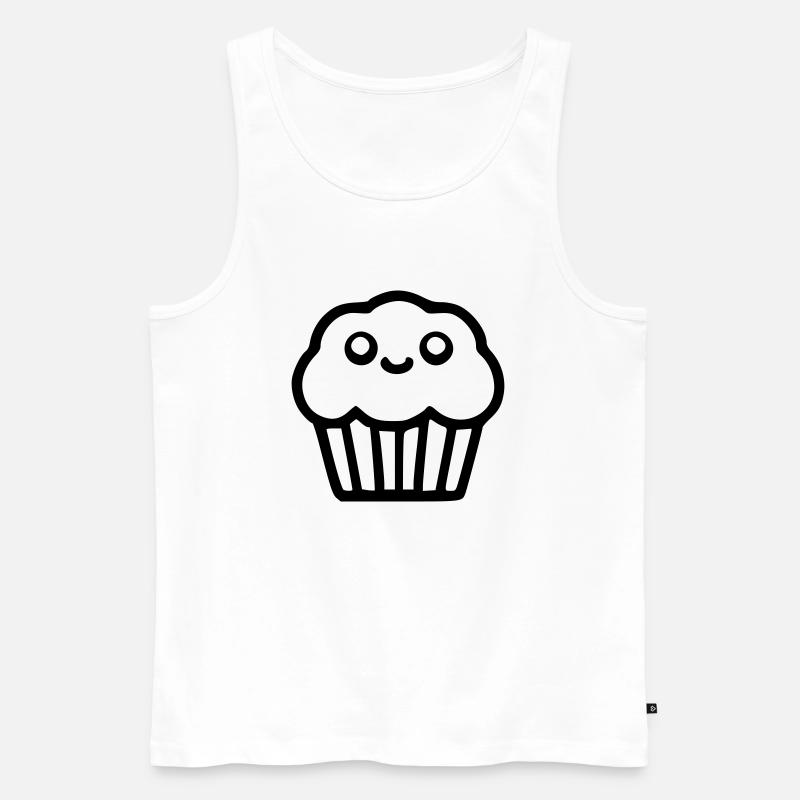 Süßer Muffin - Männer Premium Bio Tank Top - Weiß