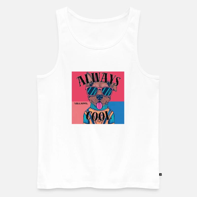 IMMER COOL - Männer Premium Bio Tank Top - Weiß