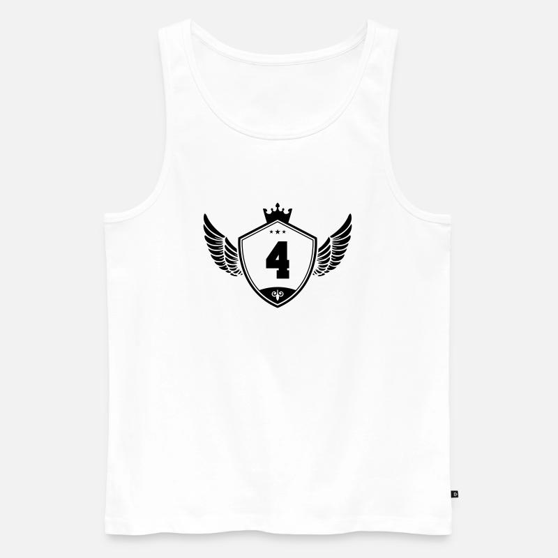 4 wappen krone - Männer Premium Bio Tank Top - Weiß