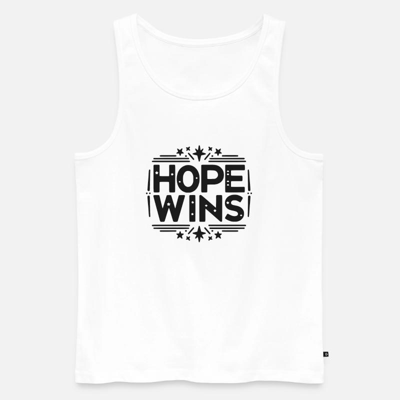 Die Hoffnung gewinnt - Männer Premium Bio Tank Top - Weiß