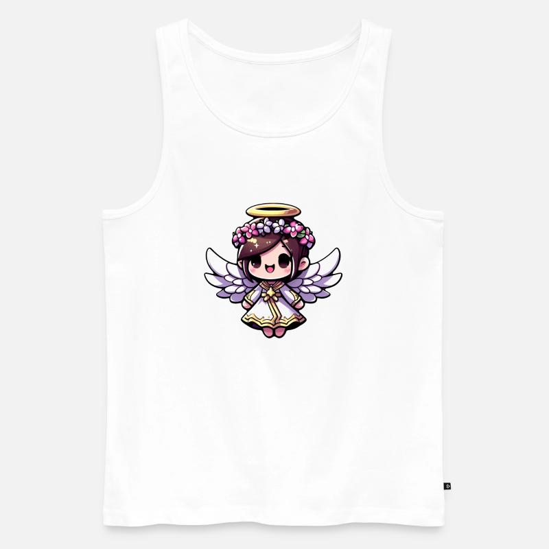 Ätherisches Engels-Chibi - Engel, niedlich, entzückend - Männer Premium Bio Tank Top - Weiß