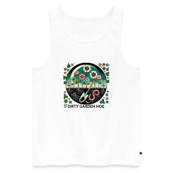 Dirty Garden - Men's Premium Organic Tank Top - white - Front - AI Model Male 178 light (178cm)