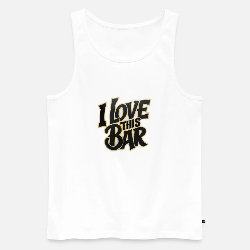 ich liebe diese bar - Männer Premium Bio Tank Top - Weiß