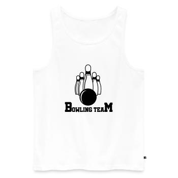 bowling team - Männer Premium Bio Tank Top - Weiß - Vorne - AI Model Male 178 light (178cm)