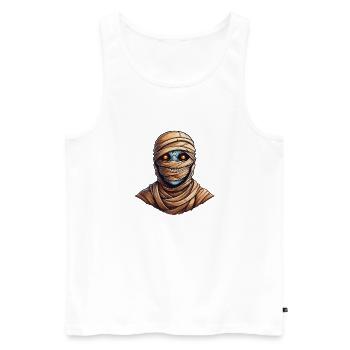 Wildes wütendes Mumienmonster Motivationssport - Männer Premium Bio Tank Top - Weiß - Vorne - Michal (187cm)