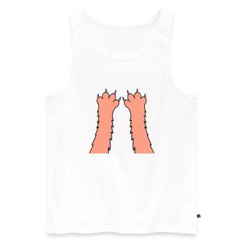 Cats, claws, paws, paws, sharp claws, scratching - Men's Premium Organic Tank Top - white - Front - AI Model Male 178 light (178cm)