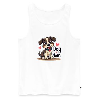 MAMAN CHIEN - Débardeur bio Premium Homme - blanc - Devant - Michal (187cm)
