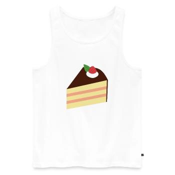 Cake - Men's Premium Organic Tank Top - white - Front - Michal (187cm)