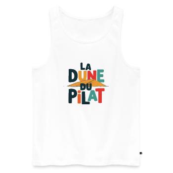 La Dune du Pilat - Débardeur bio Premium Homme - blanc - Devant - Michal (187cm)