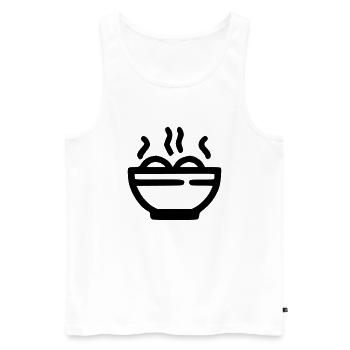 Ramen-Suppe - Männer Premium Bio Tank Top - Weiß - Vorne - AI Model Male 178 light (178cm)