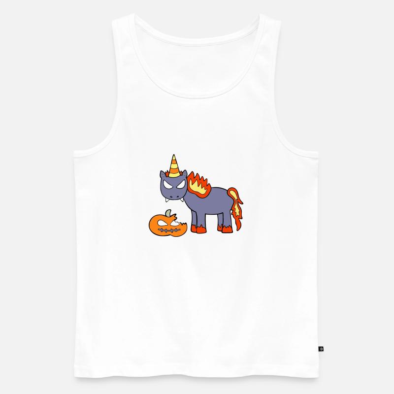 Zombie Einhorn - Männer Premium Bio Tank Top - Weiß