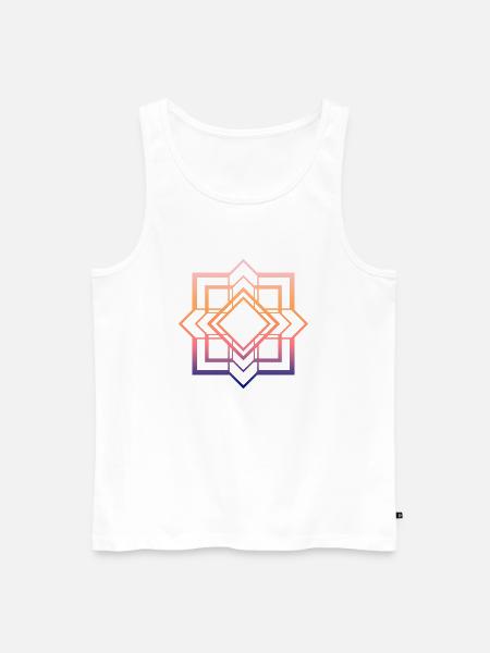 Squarecross Warm - Männer Premium Bio Tank Top - Weiß