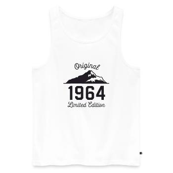 Original 1964 Jahrgang Berge Vintage Geburtstag - Männer Premium Bio Tank Top - Weiß - Vorne - Michal (187cm)