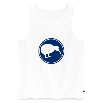 Kiwi - Neuseeland - New Zealand - Maori - Aotearoa - Männer Premium Bio Tank Top - Weiß - Vorne - Michal (187cm)