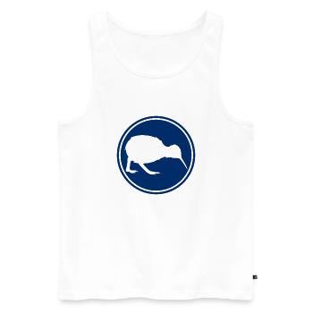 Kiwi - Neuseeland - New Zealand - Maori - Aotearoa - Männer Premium Bio Tank Top - Weiß - Vorne - Michal (187cm)