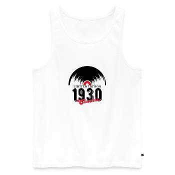 Limited edition 1930 Classic vinyl - Men's Premium Organic Tank Top - white - Front - Michal (187cm)