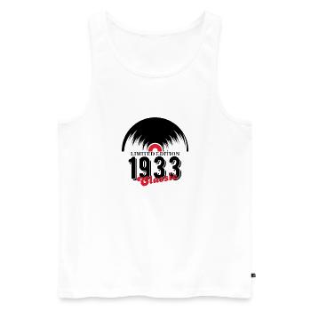 Limited edition 1933 Classic vinyle - Débardeur bio Premium Homme - blanc - Devant - Michal (187cm)