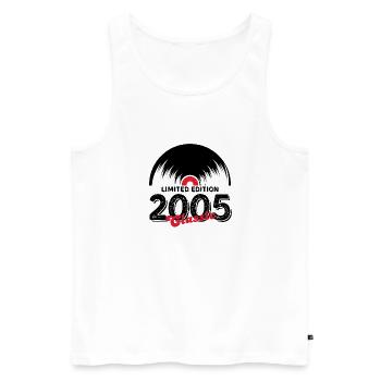 Limited edition 2005 Classic vinyle - Débardeur bio Premium Homme - blanc - Devant - Michal (187cm)