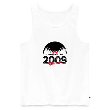 Limitierte Auflage 2009 Classic Vinyl - Männer Premium Bio Tank Top - Weiß - Vorne - Michal (187cm)