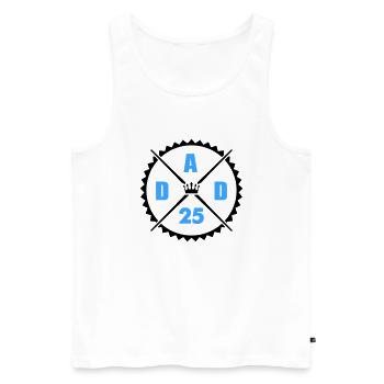 Dad 25 - Männer Premium Bio Tank Top - Weiß - Vorne - AI Model Male 178 light (178cm)