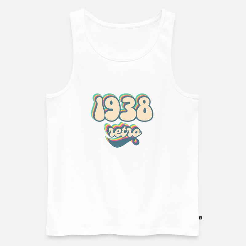 1938 Retro Geschenkidee - Männer Premium Bio Tank Top - Weiß