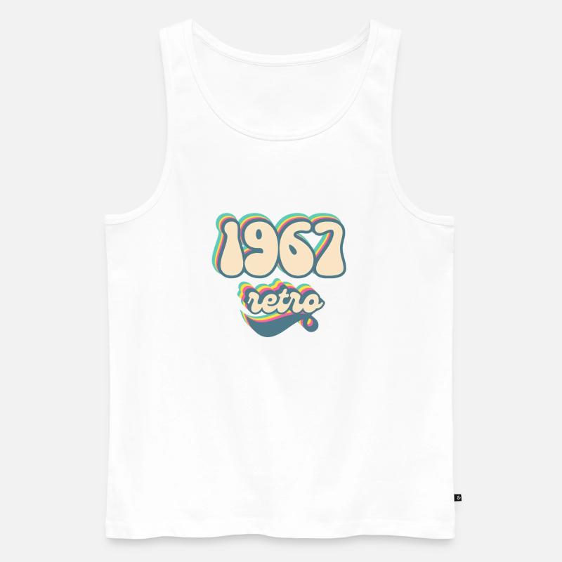 1967 Retro Geschenkidee - Männer Premium Bio Tank Top - Weiß