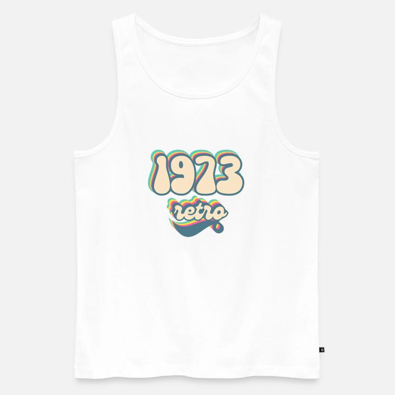 1973 Retro Geschenkidee - Männer Premium Bio Tank Top - Weiß