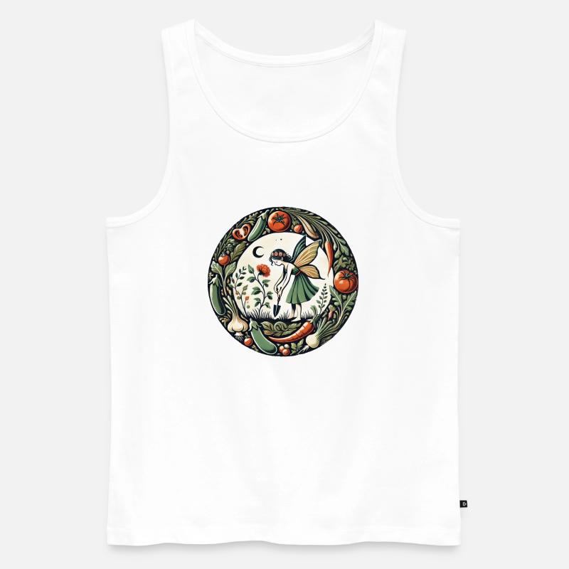Gemüsefarm Fee - Männer Premium Bio Tank Top - Weiß