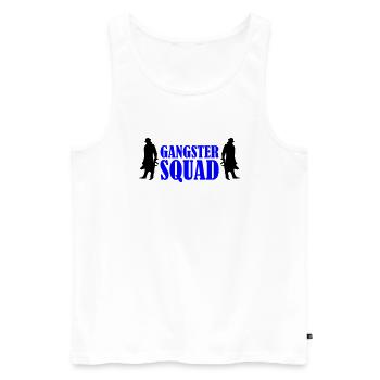 gangster squad - Männer Premium Bio Tank Top - Weiß - Vorne - AI Model Male 178 light (178cm)