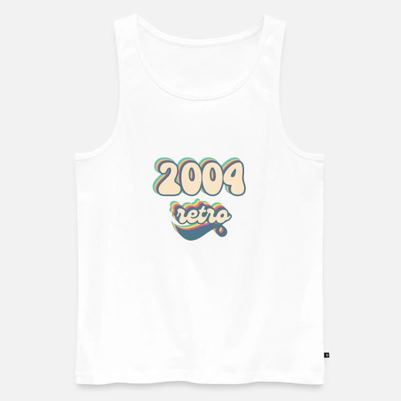 2004 Retro Geschenkidee - Männer Premium Bio Tank Top - Weiß