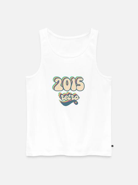 2015 Retro Geschenkidee - Männer Premium Bio Tank Top - Weiß