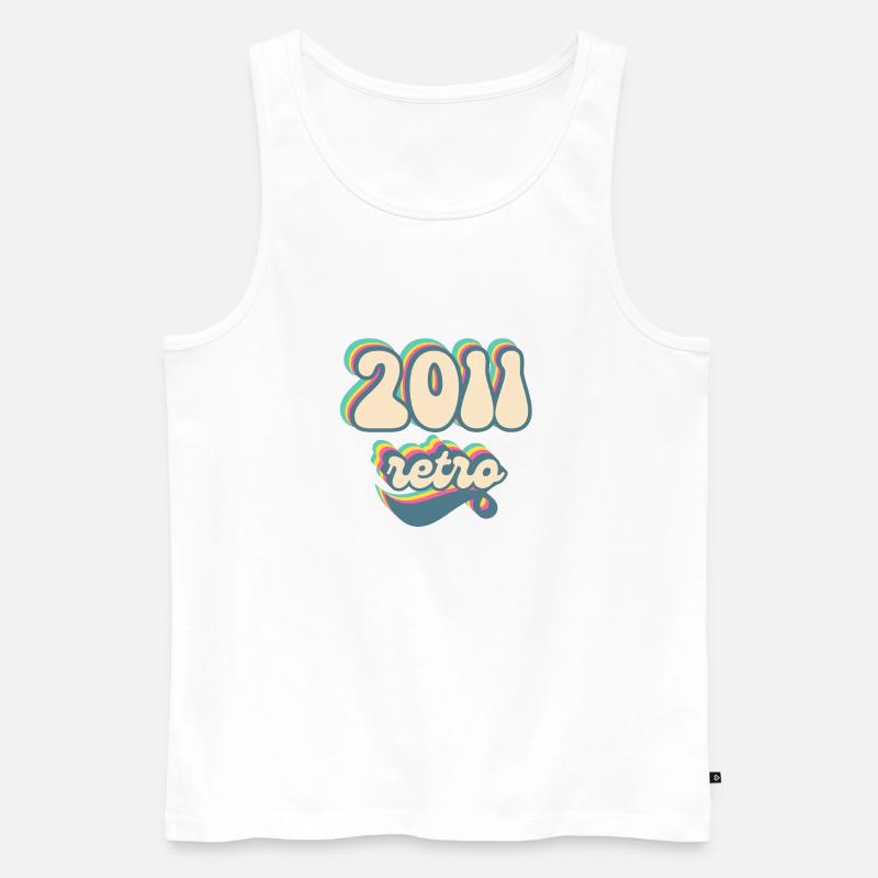 2011 Retro Geschenkidee - Männer Premium Bio Tank Top - Weiß