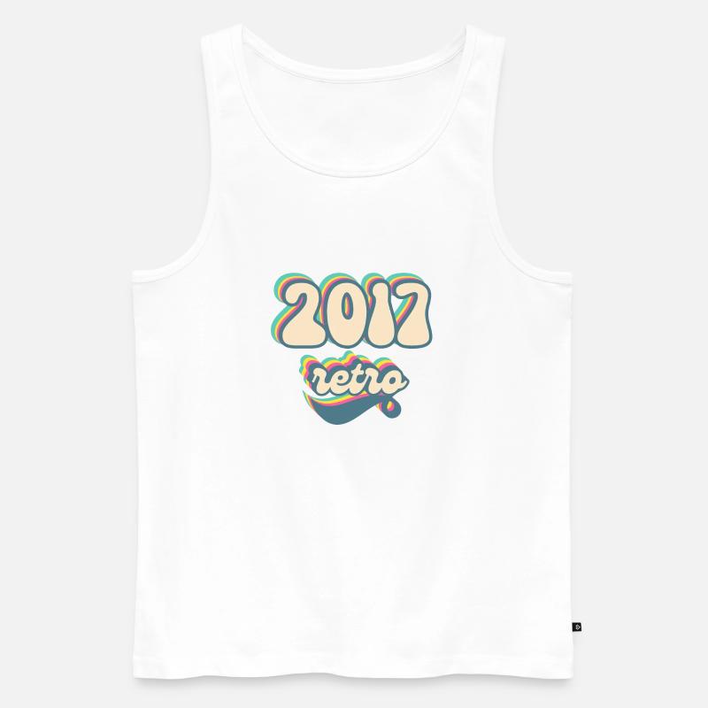 2017 Retro Geschenkidee - Männer Premium Bio Tank Top - Weiß