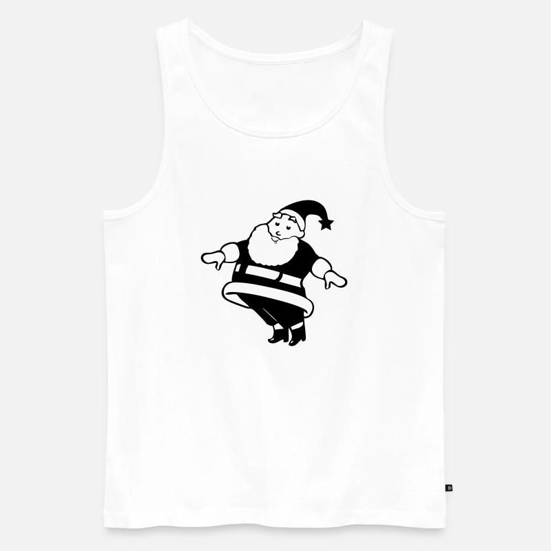 Weihnachtsmann Comic - Männer Premium Bio Tank Top - Weiß